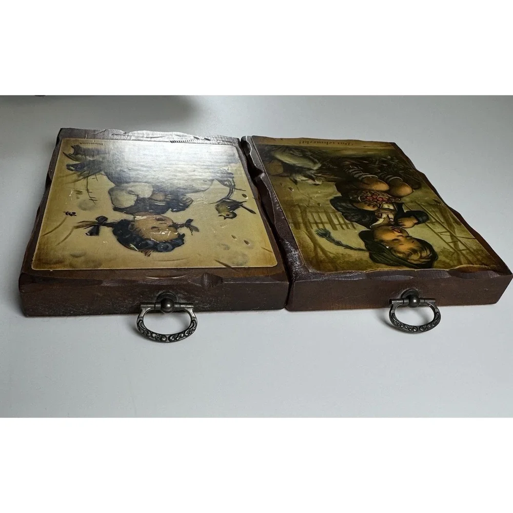 Hummel Wooden Wall Plaques‎ Set of 2 Vintage